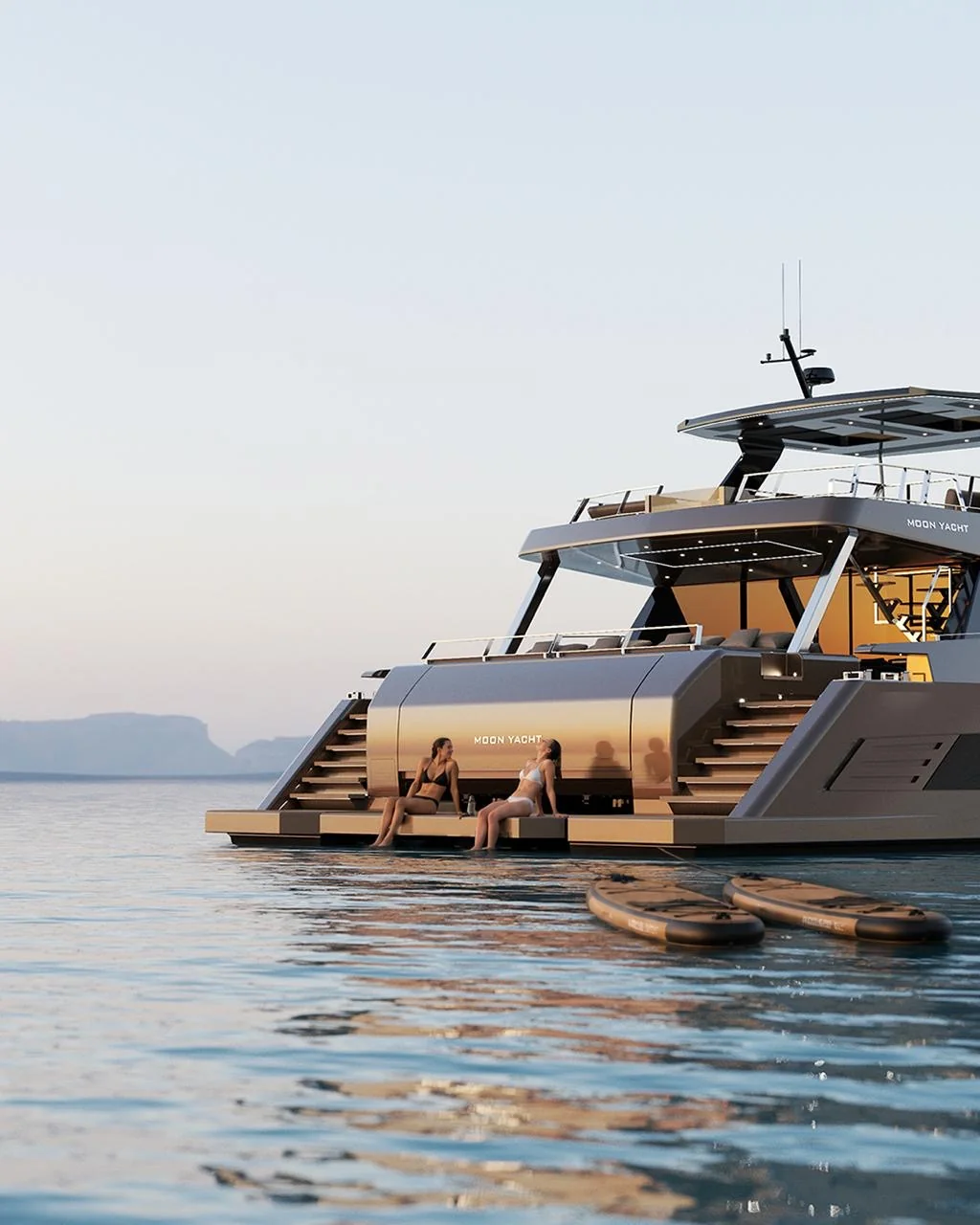 Yacht swim platform